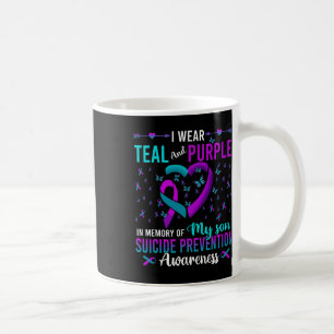 Taza De Café Usa Púrpura Verde azulado Para Prevenir El Suicidi