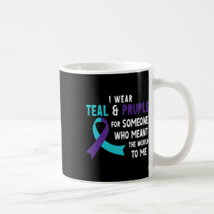 Taza De Café Usa Púrpura Verde azulado Para Prevenir El Suicidi