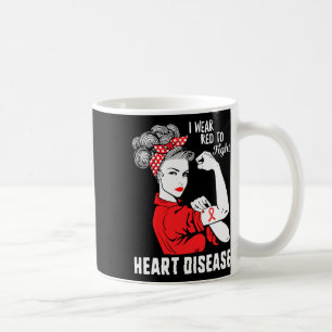 Taza De Café Usa Rojo Para Luchar Concienciación Sobre Enfermed