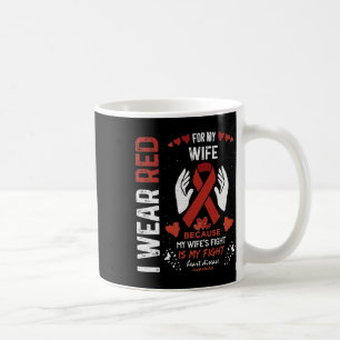 Taza De Café Usa Rojo Para Mi Esposa Que Combate La Enfermedad 