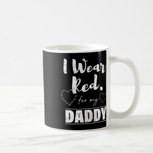 Taza De Café Usa Rojo Para Mi Papi Tee (Derecha)