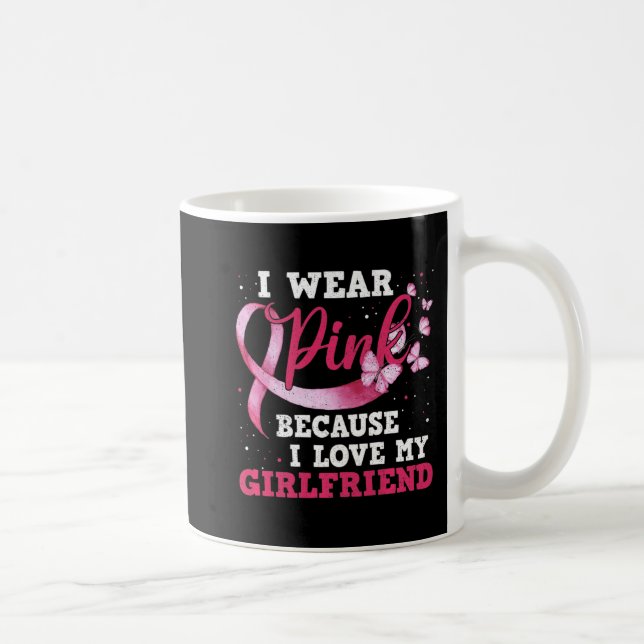 Taza De Café Usa Rosa Amo A Mi Novia Consciente Del Cáncer De M (Derecha)