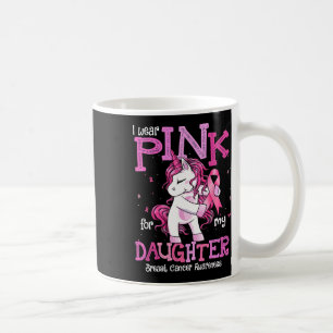 Taza De Café Usa Rosa Para Mi Hija Camisa Cáncer De Mama Awar
