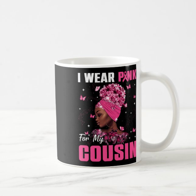 Taza De Café Usa Rosa Para Mi Primo Concienciación Sobre El Cán (Derecha)