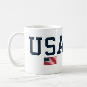 Taza De Café USA varsity letters American Flag Gym Sports 