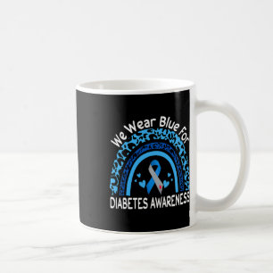 Taza De Café Usamos Azul Para Diabetes Leopard Rainbo