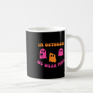 Taza De Café Usamos Cáncer De Mama De Halloween Con Calabaza Ro