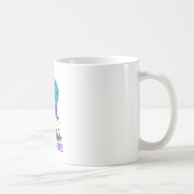 Taza De Café Usamos Conciencia Verde azulada Para Prevenir El S (Derecha)