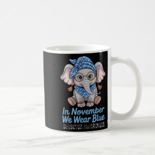 Taza De Café Usamos Elefante Azul Diabetes Sensibilización Grac