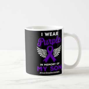 Taza De Café Usar Memoria Púrpura De Mi Hijo Cita De Sobredosis
