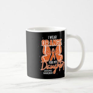 Taza De Café Usar Naranja Para Mi Hija Mariposa Leukemia Awa