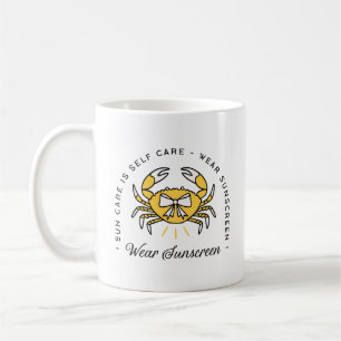 Taza De Café Usar recordatorio de protector solar aplicar spf e