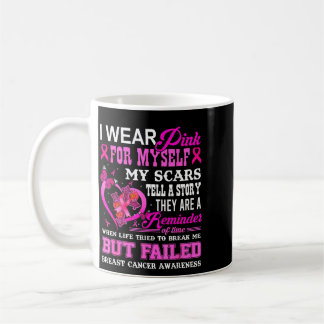 Taza De Café Usar rosa por las cicatrices pero no por el cáncer