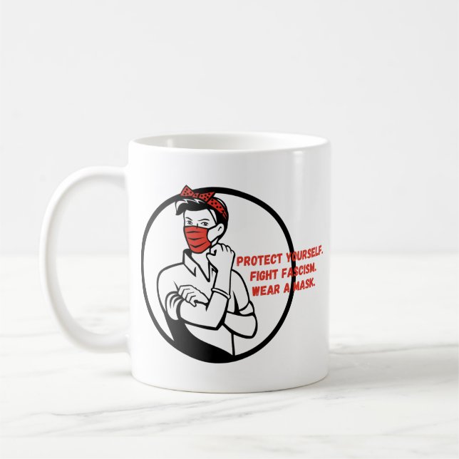 Taza De Café Usar un estilo de Riveter de máscara (Izquierda)