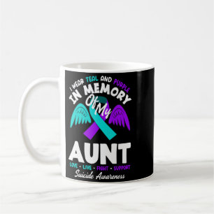 Taza De Café Usar Verde Azulado Y Morado En Memoria De La Tía M