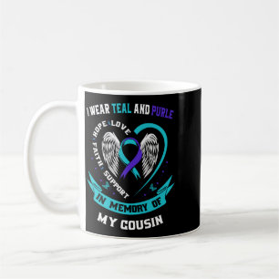 Taza De Café Usar Verde Azulado Y Morado Para La Conciencia Del