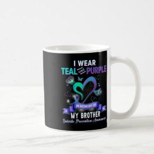 Taza De Café Usar Verde azulado Y Morado Para Mi Hermano Suicid