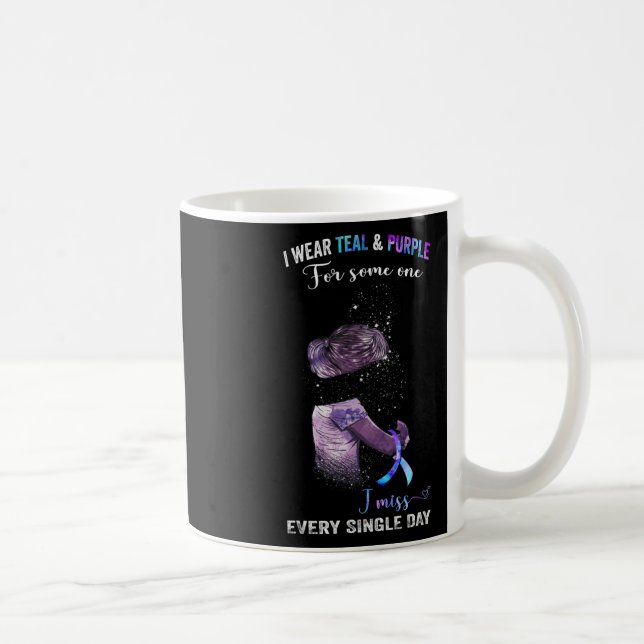Taza De Café Usar Verde azulado Y Morado Para Prevenir El Suici (Derecha)