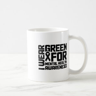 Taza De Café Usar Verde Para Concienciación Sobre Salud Mental 