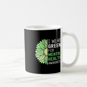 Taza De Café Usar Verde Para La Conciencia Sobre La Salud Menta