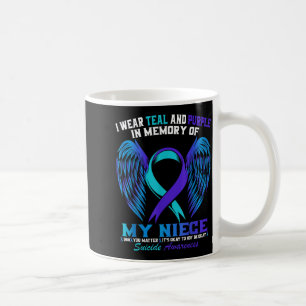 Taza De Café Usar Verde Teal Y Morado Para Camiseta De Concient