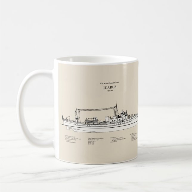Taza De Café USCG Cutter Icarus wpc-110 - SBD (Izquierda)