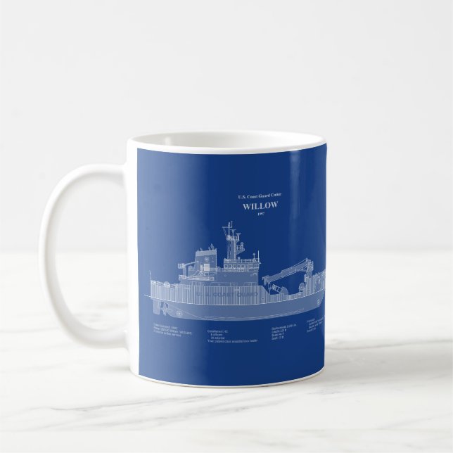 Taza De Café USCG Cutter Willow wlb-202 - ABD (Izquierda)