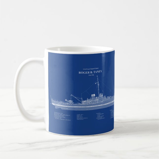 Taza De Café USCG Roger B. Taney whec-37 - ABD (Izquierda)