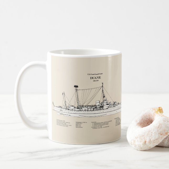 Taza De Café USCGC Duane wpg-33 - SBD (Con donut)