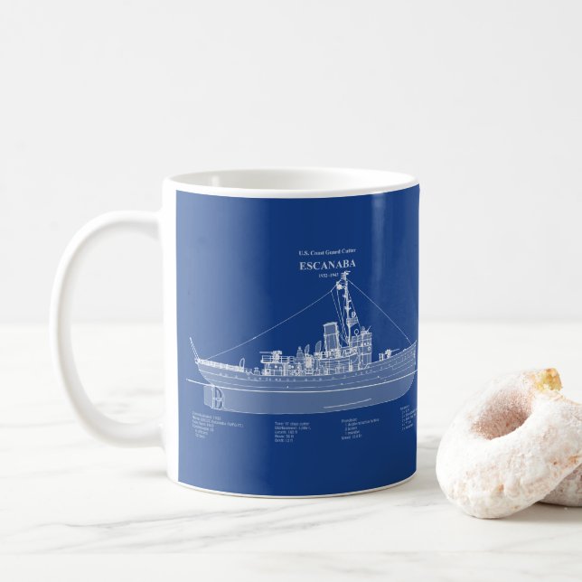 Taza De Café USCGC Escanaba wpc-77 - ABD (Con donut)