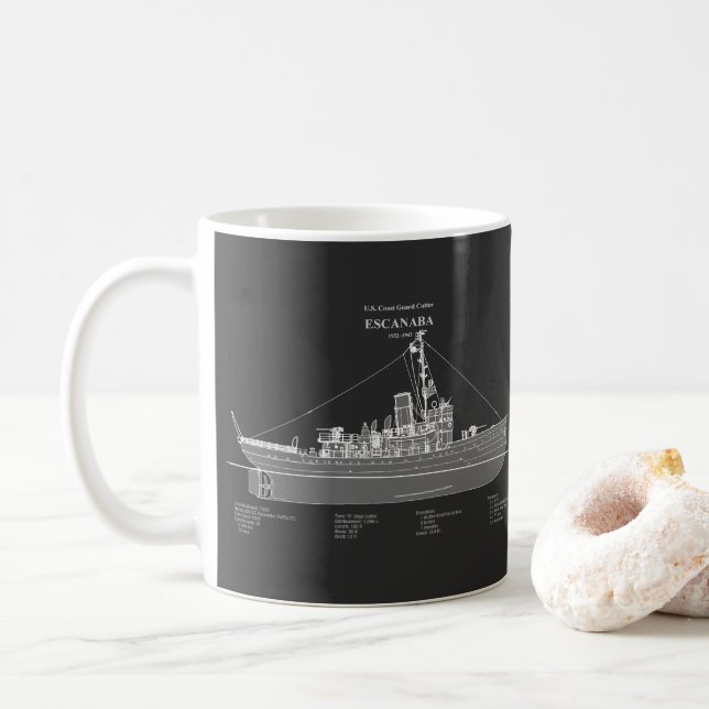 Taza De Café USCGC Escanaba wpc-77 - PD (Con donut)