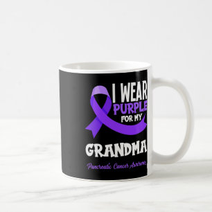 Taza De Café Usé Púrpura Para Mi Abuela Cáncer Pancreático Awa