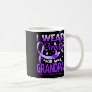 Taza De Café Usé Púrpura Para Mi Abuelo Cáncer Pancreático Awa