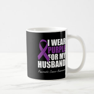 Taza De Café Usé Púrpura Para Mi Esposo Cáncer Pancreático Awa