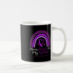Taza De Café Usé Púrpura Para Mi Hermano Cáncer Pancreático Awa