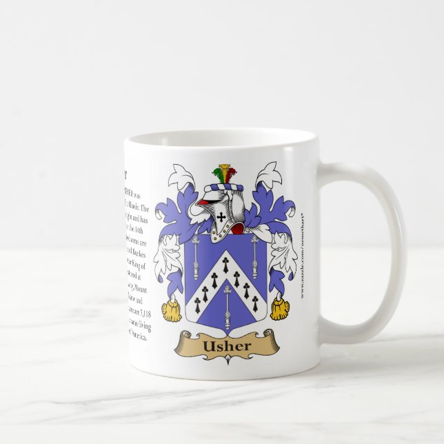 Taza De Café Usher, el origen, el significado y el escudo (Derecha)
