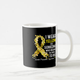Taza De Café Uso Amarillo Para Alguien Que Evita El Suicidio
