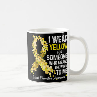 Taza De Café Uso Amarillo Para Alguien Que Evita El Suicidio