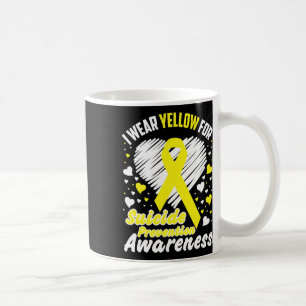 Taza De Café Uso Amarillo Para Concienciar Sobre La Prevención