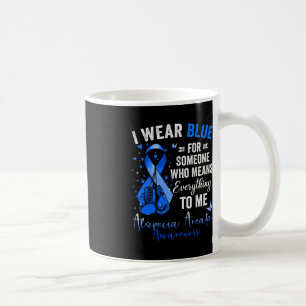 Taza De Café Uso Azul Para Alguien Que Significa Alopecia Areat