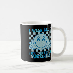 Taza De Café Uso Azul Para La Diabetes Sensibilización Mes Sonr