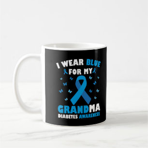 Taza De Café Uso Azul Para Mi Abuela Diabetes Conciencia T1D