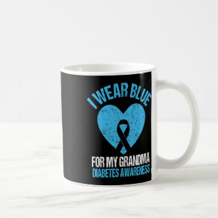 Taza De Café Uso Azul Para Mi Abuela Diabetes Sensibilización G