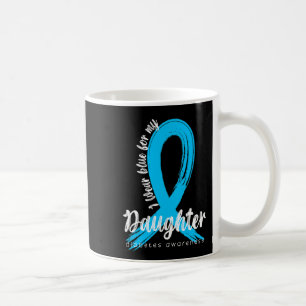 Taza De Café Uso Azul Para Mi Hija Diabetes Sensibilización