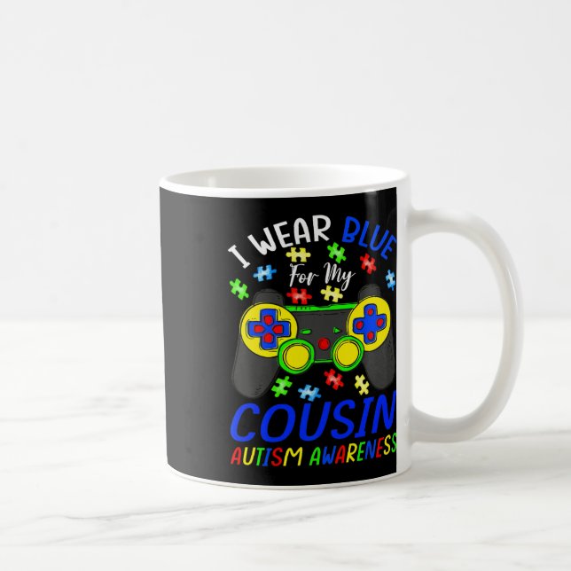 Taza De Café Uso Azul Para Niños Primos Videojuego Autismo Awar (Derecha)