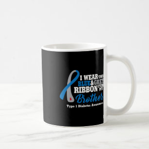 Taza De Café Uso Azul Y Gris Para Mi Hermano Diabetes Warri