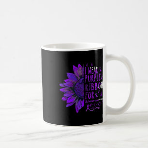 Taza De Café Uso Cinta Púrpura Para La Conciencia Del Alzheimer