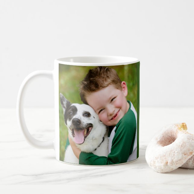 Taza De Café Uso de encargo su propia foto del cuadrado de la (Con donut)
