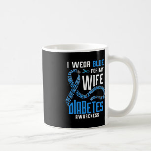 Taza De Café Uso el azul para mi esposa Conciencia sobre la dia
