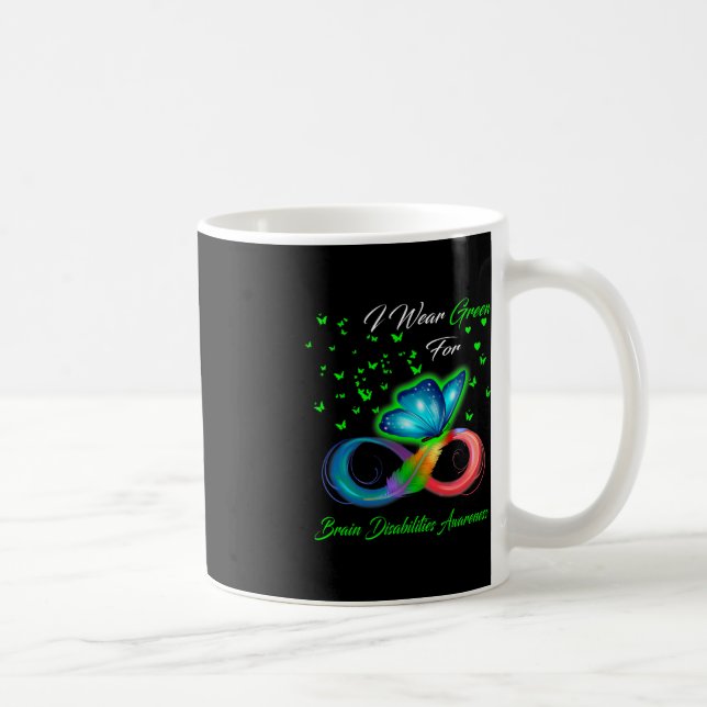 Taza De Café Uso El Verde Para La Conciencia Sobre Las Discapac (Derecha)